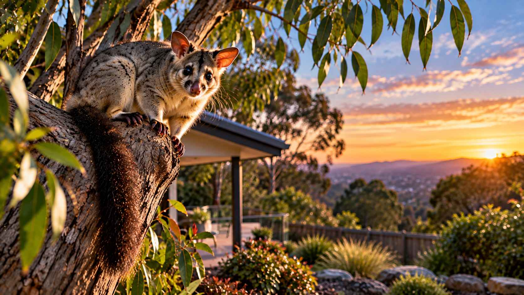 Curious Possum at Sunset_11zon