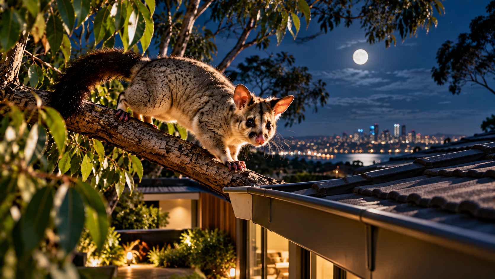 Moonlit Possum Over the Rooftop_11zon