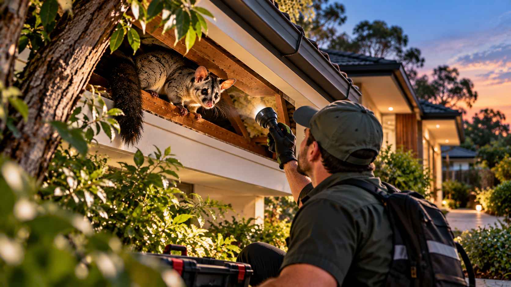 Possum Inspection at Dusk_11zon